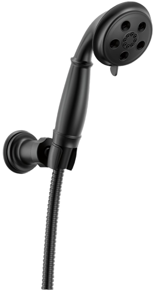 Delta Universal Showering Matte Black H2Okinetic® 3-Setting Adjustable Wall Mount Hand Shower-0