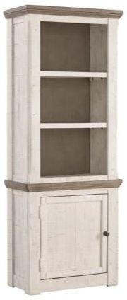 Signature Design by Ashley® Havalance 4-Piece Vintage White/Weathered Gray Entertainment Center-2