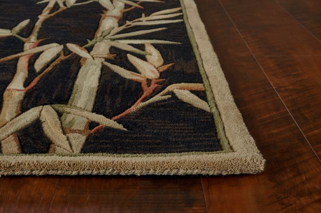 KAS Rugs Sparta Black Bamboo Border 5'x8' Rug-1