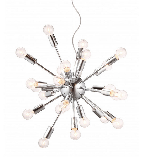 Zuo® Modern Pulsar Chrome Ceiling Lamp-0