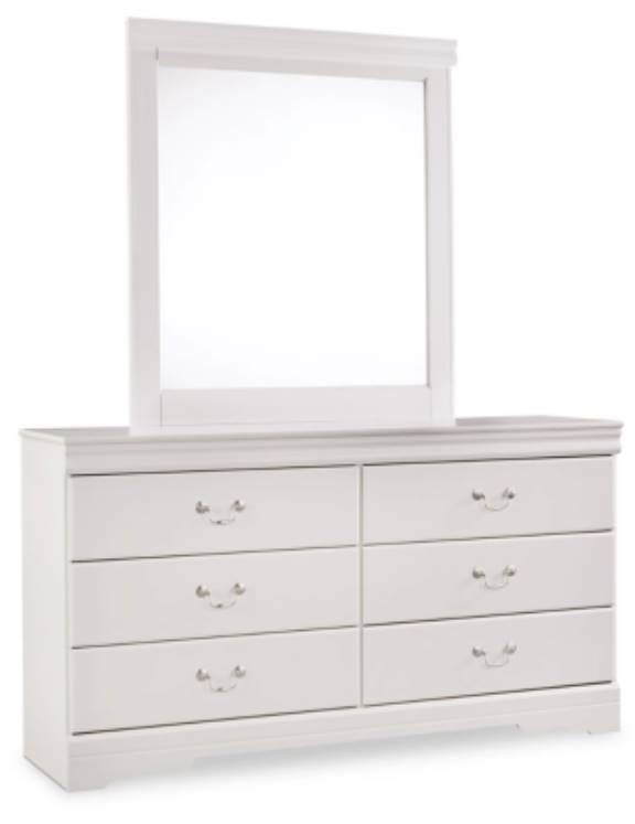 Signature Design by Ashley® Anarasia 3-Piece White Twin Sleigh Headboard Bedroom Set-2