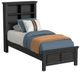 Elements International Hampton Kids Charcoal Twin Bookcase Bed-0