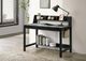 Coaster® Besler Black/Gray Stone SmartTop Writing Desk with Shelf-1