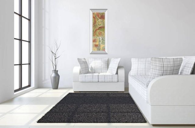Classy Art Moroccan Whimsy II by Karen Deans Mirrored Frame Wall Art-3
