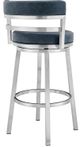 Armen Living Madrid Blue 30" Bar Stool-4
