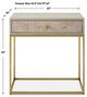 Uttermost® Pembrook Light Washed Side Table with Brushed Brass Base-2