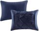 Olliix by Madison Park Laurel 7 Piece Navy Queen Tufted Comforter Set-1