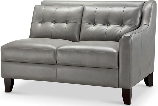 Leather Italia™ Cambria Malibu Gray Right Arm Facing Loveseat-1