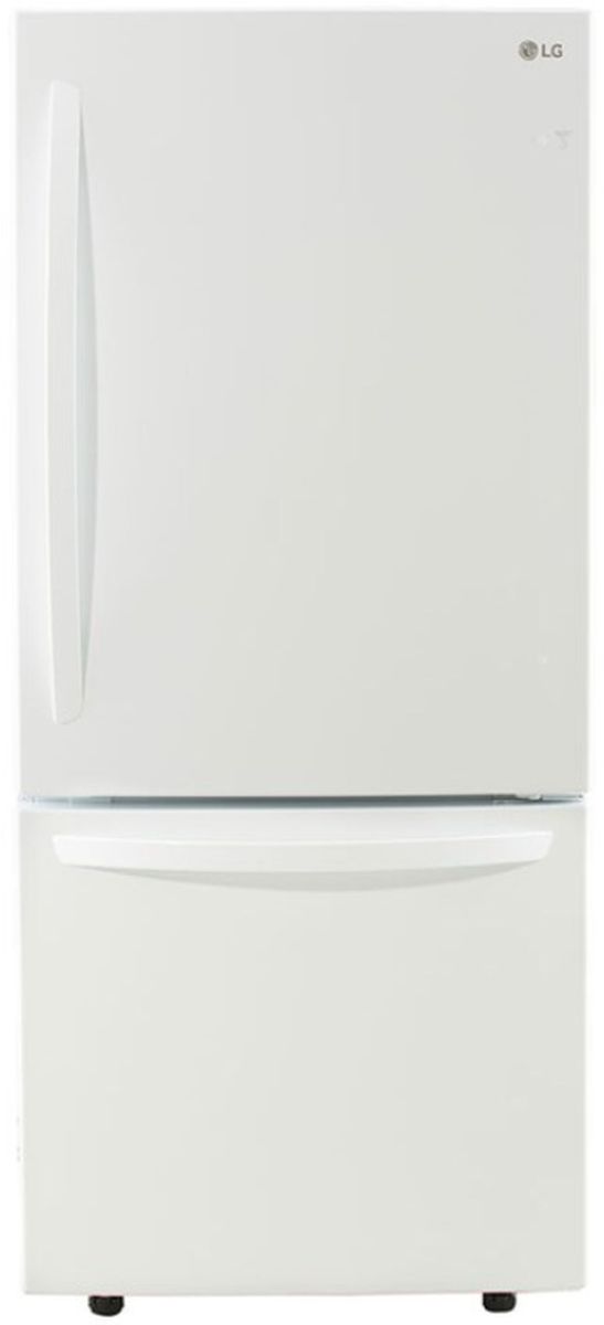 LG 22.1 Cu. Ft White Smudge Resistant Bottom Freezer Refrigerator-0