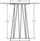 Amisco Customizable Calypso 42" Round Pub Bar Height Table with 0.5" Clear Glass/Birch Veneer Top-2
