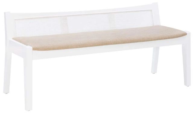 Powell® Beaux White Bench-0