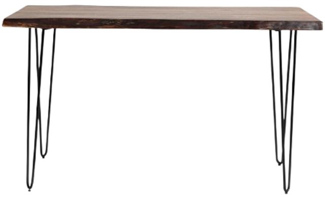 Jofran Inc. Nature's Edge Chestnut Console Table with Black Base-1