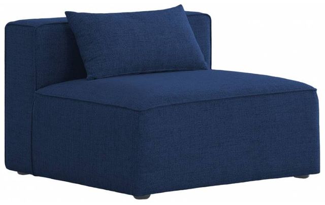 Meridian Furniture Cube Navy Modular Armless Chair-0