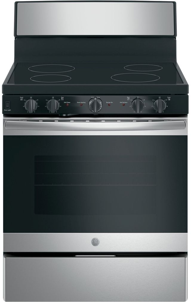 GE® 30" Stainless Steel Free Standing Electric Range