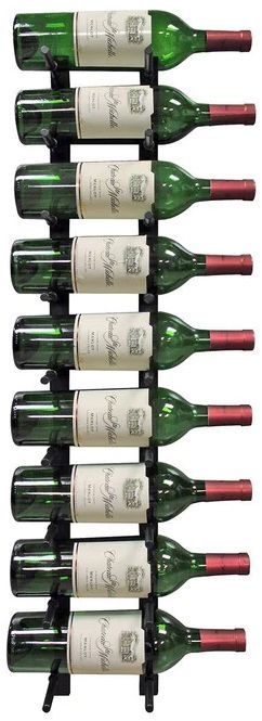Vinotemp® Epicureanist 9 Bottle Black Peg Wine Rack -2