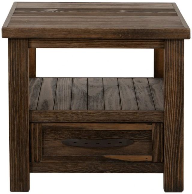 International Furniture Direct Dutton Brown End Table-3