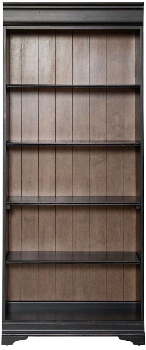 Liberty Furniture Meritage 4-Piece Aged Charcoal/Caramel Bookcase-4