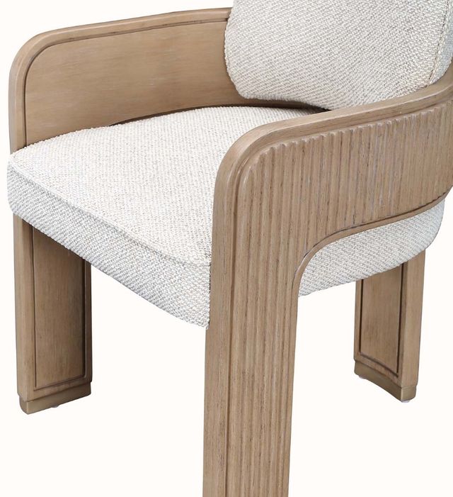 Michael Amini® West Kensington Sea Salt Caramel Dining Arm Chair-4