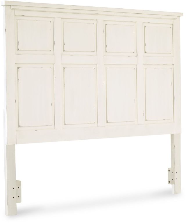 Signature Design by Ashley® Braunter Aged White Queen Panel Headboard-0