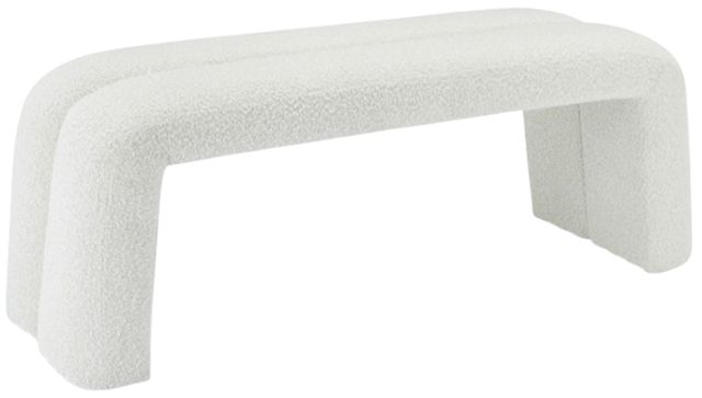 Meridian Furniture Arc Cream Bench-0