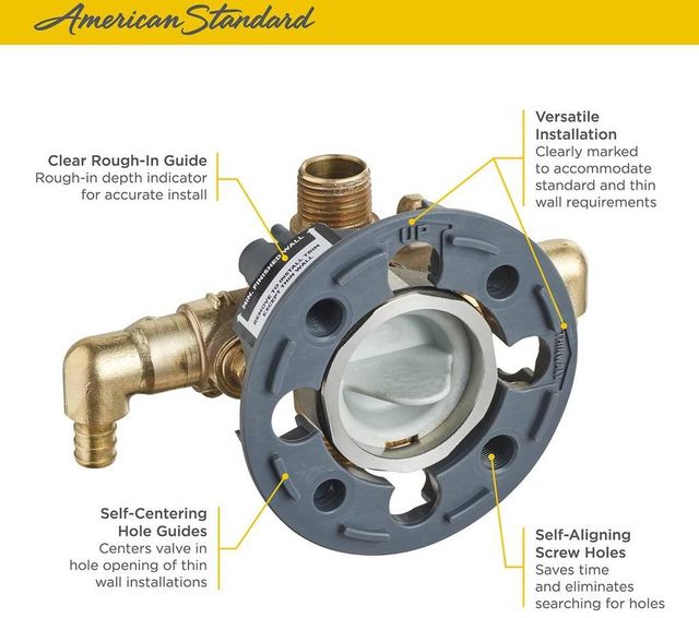 American Standard Flash™ Copper Pressure Balance Rough-In Valve-4