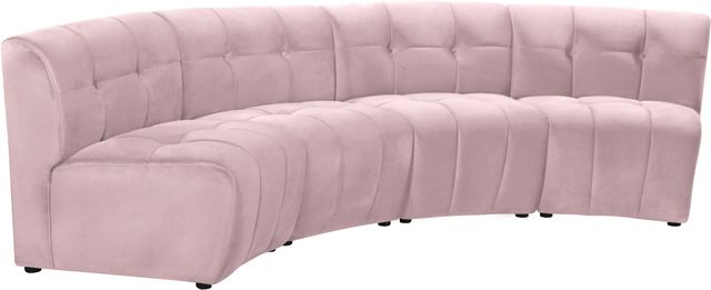 Meridian Furniture Limitless 4-Piece Pink Velvet Modular Sectional-2