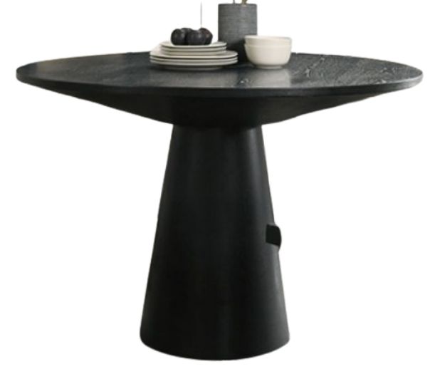 Furniture of America® Tottenham Black Round Dining Table-0