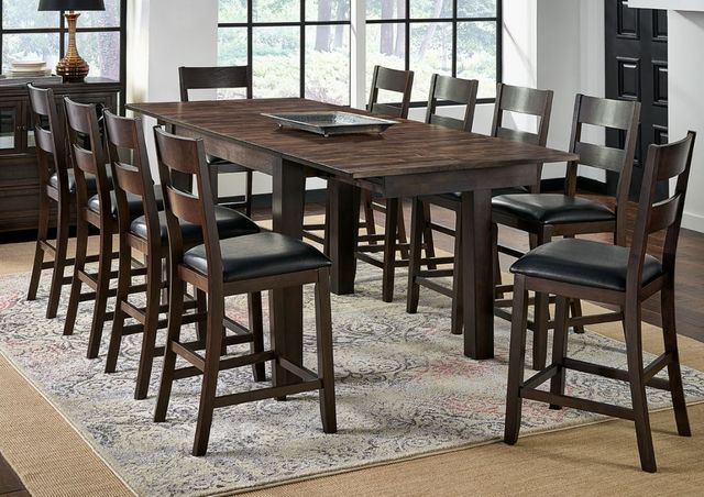 A-America® Mariposa Warm Gray Ladder Back Bar Stool-1