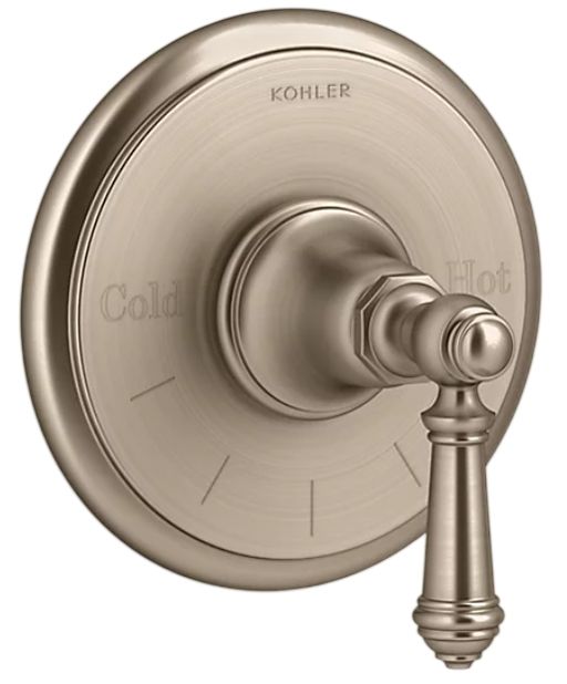 KOHLER® Artifacts® MasterShower® Vibrant Brushed Bronze Temperature Control Valve Trim with Lever Handle-0