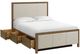Whittier Wood® Furniture Bailey Nutmeg Queen Upholstered Storage Panel Bed-3