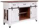 International Furniture Direct Pueblo White Kitchen Island-0