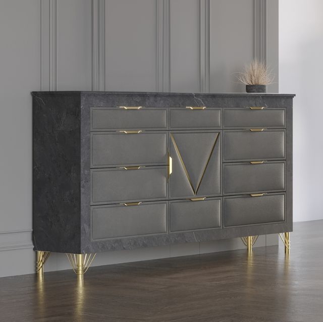 New Classic® Home Furnishings Symmetry Charcoal Dresser-1