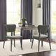 Armen Living Kalia 2-Piece Gray Dining Side Chair Set-1