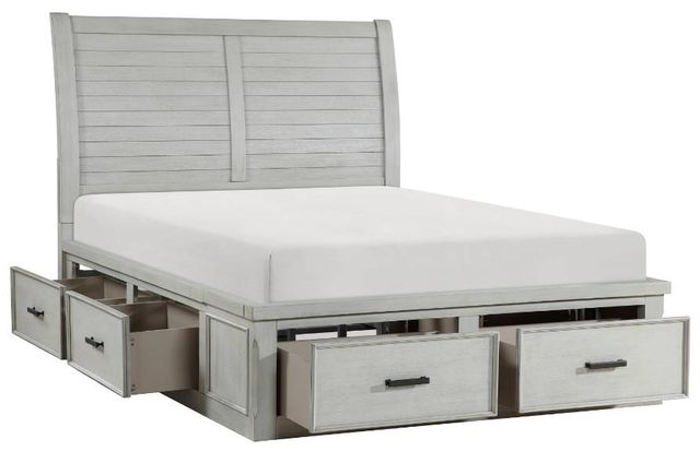 Homelegance® Willowbrook Light Gray Queen Platform Storage Bed-3
