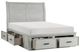Homelegance® Willowbrook Light Gray Queen Platform Storage Bed-3