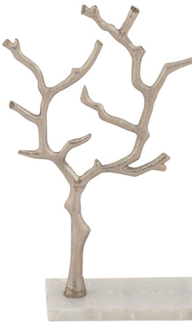 Deco Marche Silver Tree Jewelry Stand with Rectangular Base-1