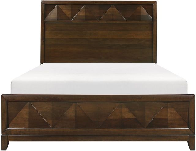 Mazin Furniture Aziel Walnut King Panel Bed-1