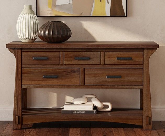 A-America® Eldora Saddle Brown Sofa Table-3