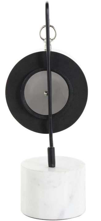 Deco Marche Silver Clock with Black and White Stand-2