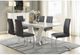 Mazin Furniture Yannis White Dining Table with Chrome Base -3
