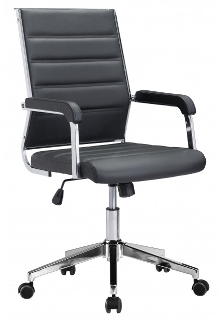 Zuo® Modern Liderato Black Office Chair-0