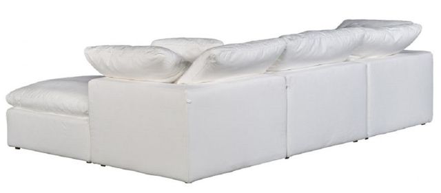 Moe's Home Collection Terra Condo Lounge 4-Piece Cream White L-Shaped Modular Sectional and Ottoman-1