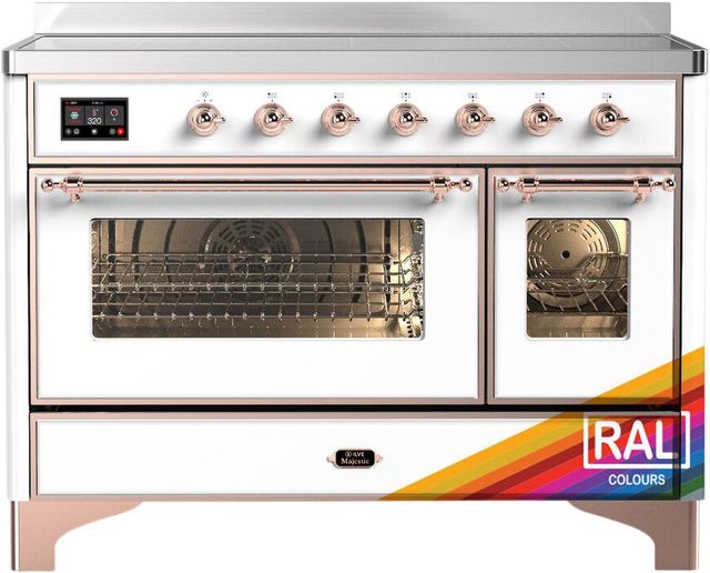 Ilve® Majestic III 48" Custom Pro Style Induction Range with Triple Glass Door and Copper Trim-0