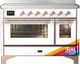 Ilve® Majestic III 48" Custom Pro Style Induction Range with Triple Glass Door and Copper Trim-0