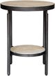 Uttermost® Dauntless Matte Black Travertine Side Table-4