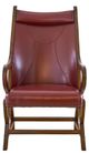 Elements International Hunter 2-Piece Cherry Chair and Ottoman Set-3