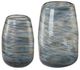 Uttermost® Aurora 2-Piece Blue/Gold Swirl Glass Vase Set-2