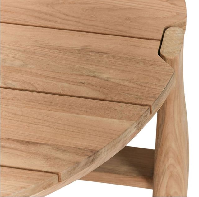 Classic Home Aston Natural Outdoor Round Coffee Table-2