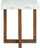 Elements International Morris 2-Piece White Occasional Table with Chestnut Base Set-3
