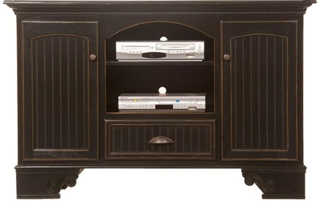 American Heartland Manufacturing Poplar 2-Door Deluxe TV Stand-0